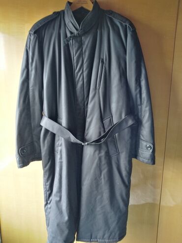kaput sive boje: 6XL (EU 52), Upotrebljenо, Sa postavom, Jednobojni, bоја - Siva