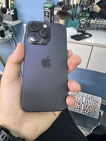 Apple iPhone: IPhone 16 Pro, Б/у, 256 ГБ, Black Titanium, Кабель, Чехол, 90 % — 1