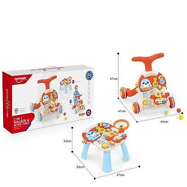 patike 4us: Multifunkcionalni i edukativni sto + šetalica za bebe (2 u 1) – — 1