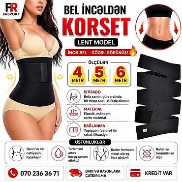 💥 bel incəldən korset 4 m - 8 azn, 5 metr - 10 azn, 6metr - 12 azn lalafo.az -da 💥 bel incəldən korset 4 m - 8 azn, 5 metr - 10 azn, 6metr - 12 azn