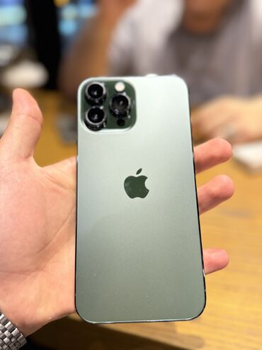 i̇phone 13 pro max: IPhone 13 Pro Max, 128 GB, Matte Midnight Green, Zəmanət, Simsiz şarj, Face ID