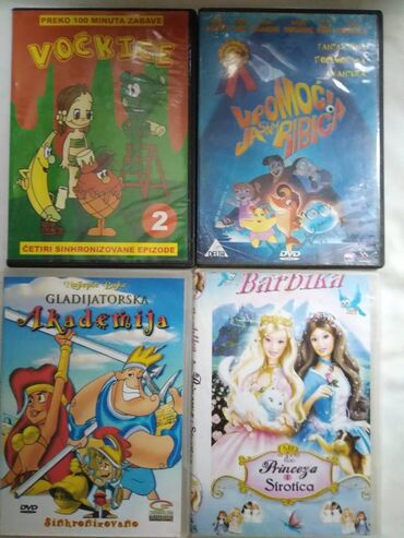 Kasete, CD i DVD: Crtani filmovi sinhronizovani na srpski,cena za kom — 6