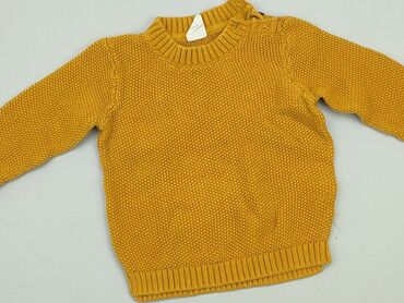 żółta bluzka z długim rękawem: Sweater, H&M, 6-9 months, condition - Very good