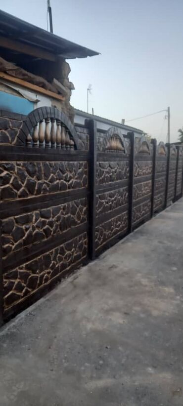 Бетонные еврозаборы: Бетонный еврозабор, Другой бренд, Односторонний, Новый, В розницу,Наличный расчет — 4