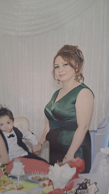 mexmer parca: Zümrüd yaşı tonunda uzun ziyafət donu - Model: qolsuz, V-şəkilli — 5