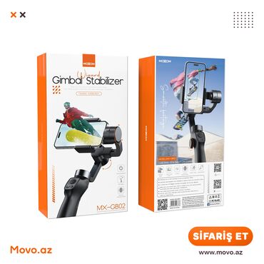 Telefon üçün stabilizatorlar: 🟠 EL-014 | Gimbal Stabilizator Moxom MX-GB02 ✅ Brend: Moxom ✅ Model