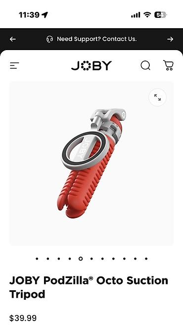 small rig: JOBY PodZilla Octo Suction Tripod — универсальный держатель-трипод для — 4