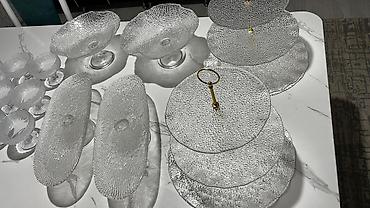 Наборы посуды: Стеклянный набор для сервировки десертов и фруктов, прозрачное — 1