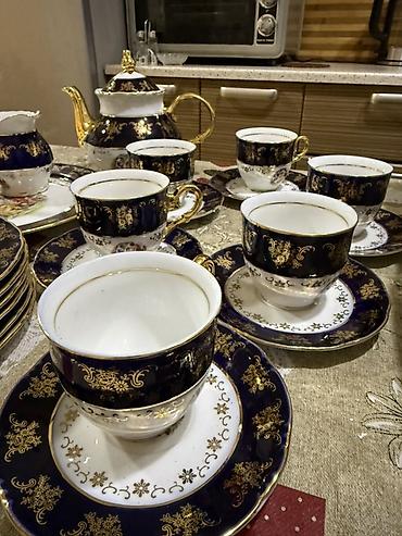 Çay dəstləri və servizlər: Çay dəsti, rəng - Göy, Farfor — 5