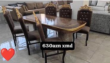 stol ve stullar: Qonaq otağı üçün, Yeni, Açılmayan, Oval masa, 6 stul — 1