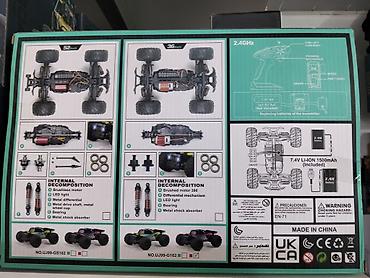 konstruktor maşınlar: RC Monster Truck – 1/16 miqyaslı, 2.4GHz uzaqdan idarəetmə ilə — 3