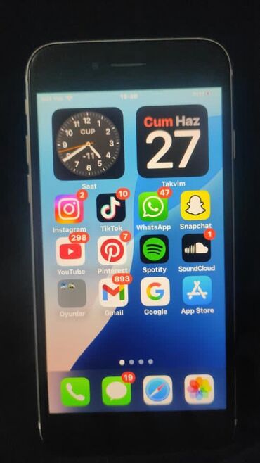 iphone se 2016: IPhone SE 2020, 64 GB, White Titanium, Barmaq izi, Sənədlərlə