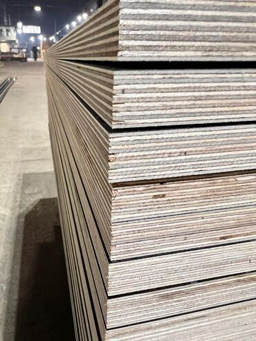 Фанера: Фанера, Ламинированная, Для строительства, Береза, Влагостойкая — 13