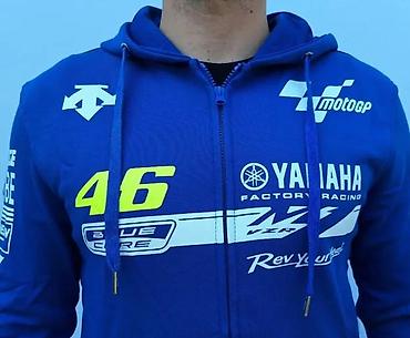 kamel sako: Yamaha MotoGP muška dukserica sa rajsferšlusom – plava - Sportski — 8
