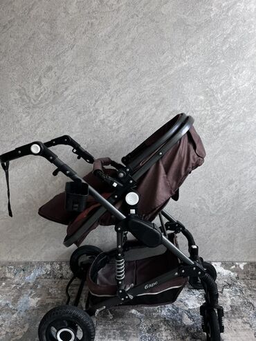 Коляски: Коляска, цвет - Коричневый, Б/у — 9