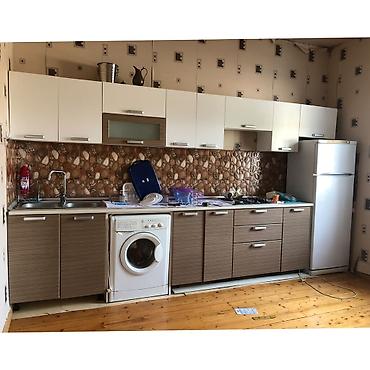 Mətbəx mebeli satilir 700 azn.Olcusu 3.80.Uzerinde qaz+moyka+soyuducu