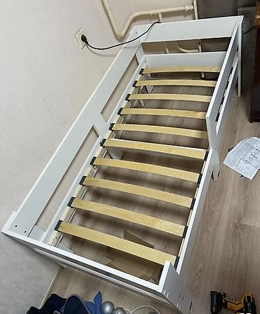 bunk bed: Детская односпальная кровать, Новый, Для девочки, Для мальчика, С бортиком, Дерево — 2