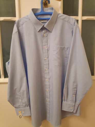 платья рубашки в полоску: Рубашка 3XL (EU 46), цвет - Голубой