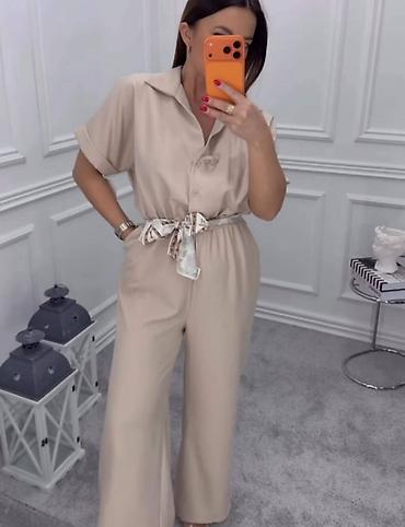 massimo dutti baletanke: Ženski kombinezon sa širokim nogavicama i kratkim rukavima — 3