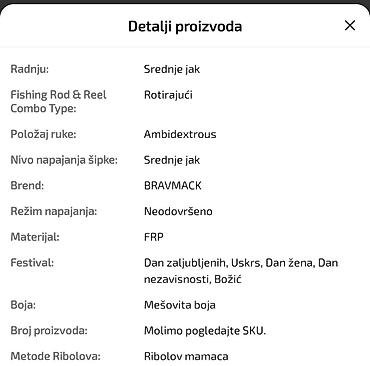 Lov i ribolov: Stap za za pecanje .Porucuje se i ceka se 10-tak dana. Obavezna — 11