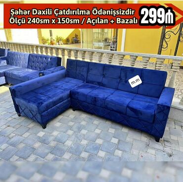 divan olculeri: Künc divan, Yeni, Açılan, Bazalı, Parça, Şəhərdaxili pulsuz çatdırılma