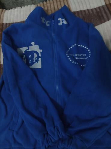 online geyim: Məhsul: “Black Work” fleece jaket - Rəng: Parlaq mavi - Material — 2