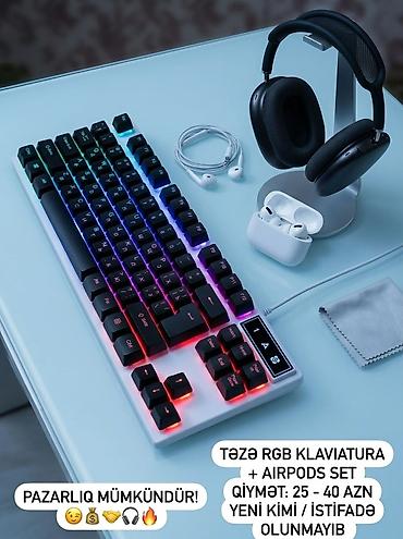 redmi note 5 a: Təzə RGB klaviatura + AirPods set Məhsul təsviri: - Tam ölçülü RGB — 1