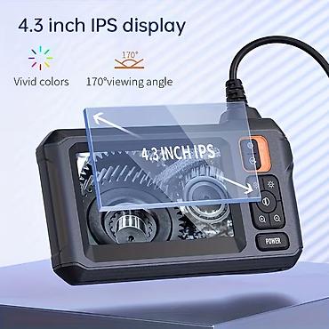 android endoskop kamera: 4.3 Düym IPS LCD Ekranlı Sənaye Endoskopu, 8mm Tək Linzalı IP67 Su — 6
