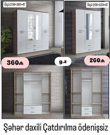 örtük: - Künc divan: Açılan, bazalı model. Ölçü: 240x150 sm. Rəng: tünd-boz — 1