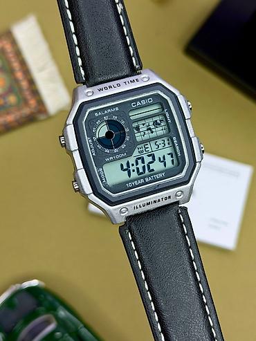 almaniyada saat necədir: Casio World Time (Illuminator) rəqəmsal qol saatı Xüsusiyyətlər: - — 4
