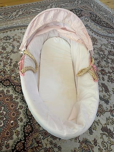 beshik: Təbii toxunmuş səbətdən beşik (Moses basket) – yenidoğan üçün rahat — 3