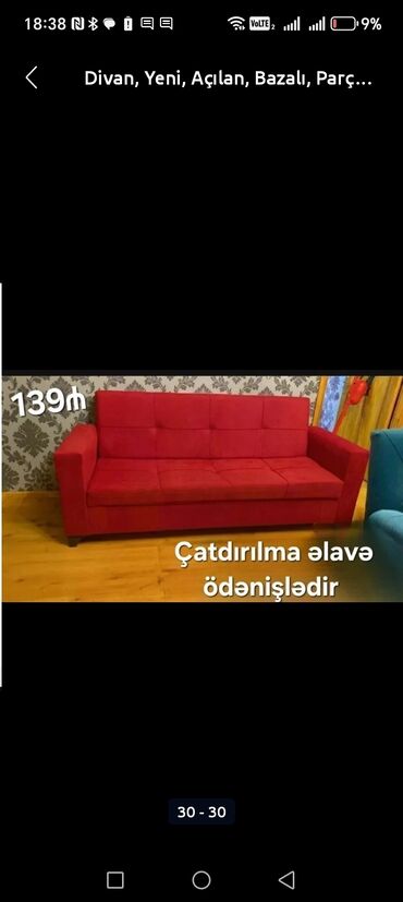 Divanlar: Divan, Yeni, Açılmayan, Bazasız, Nabuk, Ödənişli çatdırılma — 10