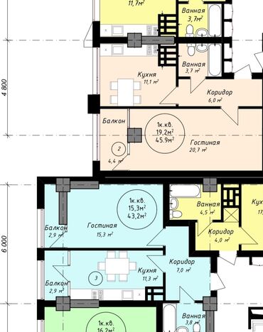 арендовать квартиру для офиса: 1 комната, 46 м², Элитка, 10 этаж, ПСО (под самоотделку)