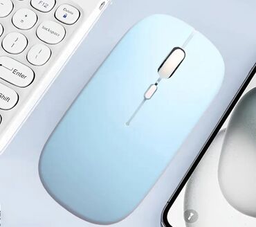 Mauslar: Bluetooth mouse, blutuz siçan, mavi rəngdə incə mouse, yenidir