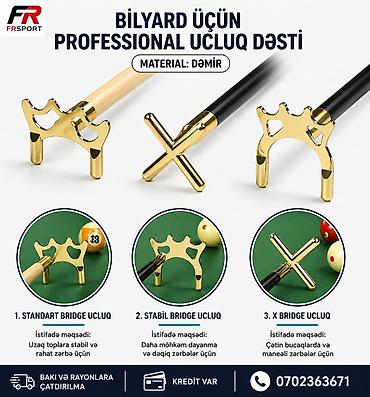 Bilyard masaları: 💥 kiy ucluğu, kiy başlığı. ✅ 7/24 əlaqə saxlaya bilərsiz. ✅ — 1