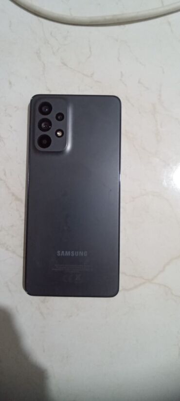 чехол на макбук: Samsung Galaxy A73, Колдонулган, 16 ГБ, түсү - Боз, 2 SIM