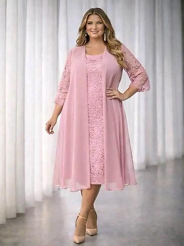 kratke svecane haljine: Elegantna dvodelna haljina za svečane prilike - Kroj: midi dužina — 4
