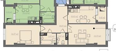 Продажа квартир: 2 комнаты, 66 м², Элитка, 6 этаж, Евроремонт — 11