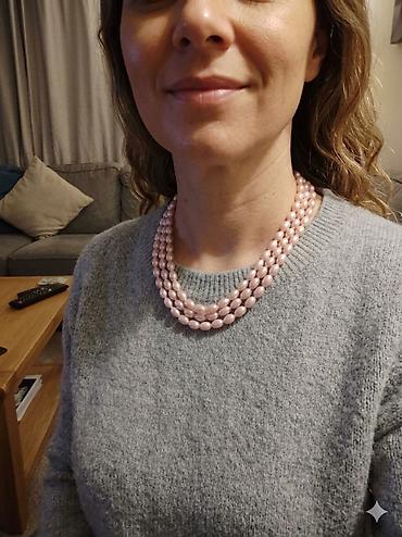 Boyunbağılar: 3 qatlı mirvari üslublu boyunbağı - Rəng: açıq çəhrayı/pastel pink - — 1