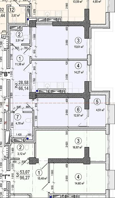 Продажа квартир: 2 комнаты, 67 м², Асанбай мкр Элитка, 9 этаж, ПСО (под самоотделку) — 6
