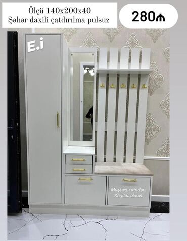 kiçik şkaf: Açılan, 1 qapı Düz dolab, Dəhliz dolabı