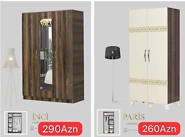 şkaf paltar: 290 azndan baslayan dolab modelləri Fabrik istehsalı mebellərin — 1