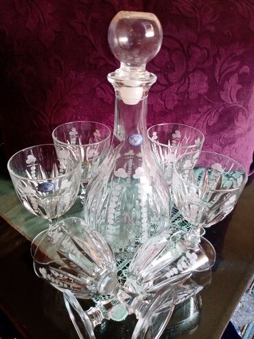 Čaše: Bohemija servis za vino,kristal,led kristal,brusen kristal. iz — 1