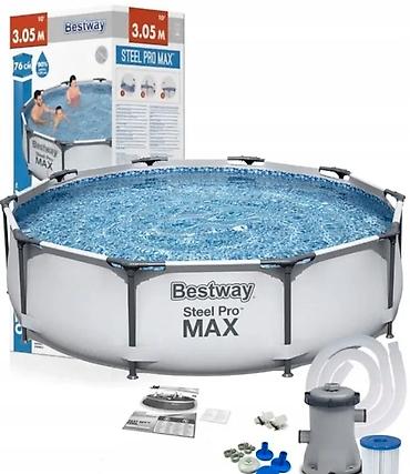 бассеин: Каркасный бассейн Bestway Steel Pro Max 305 - Тип: каркасный, круглый — 2
