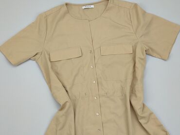 beżowa bluzki krótki rękaw: Shirt, XL (EU 42), condition - Very good