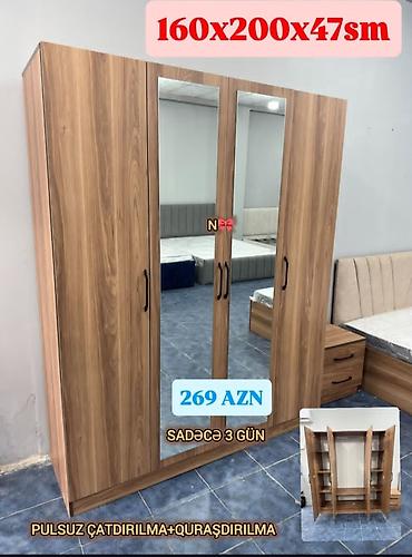Dolablar: Satılır: *birbaşa istehsalçıdan 4 qapılı dolab* Qeyd:Yenidir,ölçü — 1
