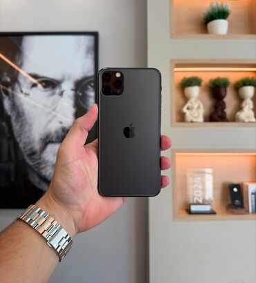 арзан телефондар: IPhone 11 Pro, Б/у, 256 ГБ, Black Titanium, Чехол, 86 %