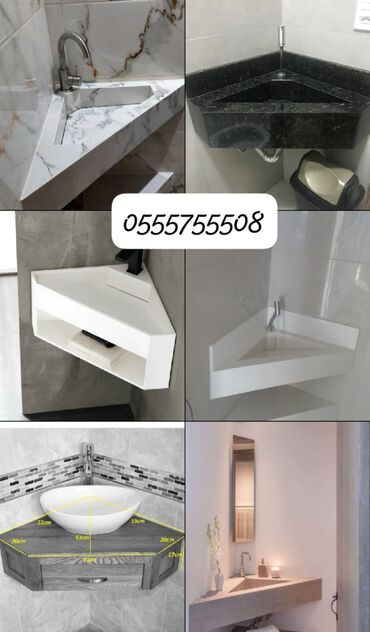 Çanaqlar, tülpanlar: Künc üçün kompak tualet/lavabo həlli – üçbucaq formalı künc lavabosu — 14