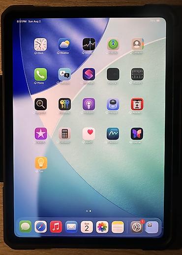 Планшеты: Планшет, Apple, память 256 ГБ, 11" - 12", Wi-Fi, Б/у, Классический цвет - Серебристый — 1
