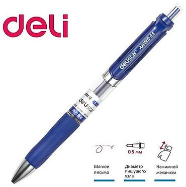 blulory d3: Ручка гелевая DELI - S01- BL, цена за 1 шт, цвет чернил синий — 1